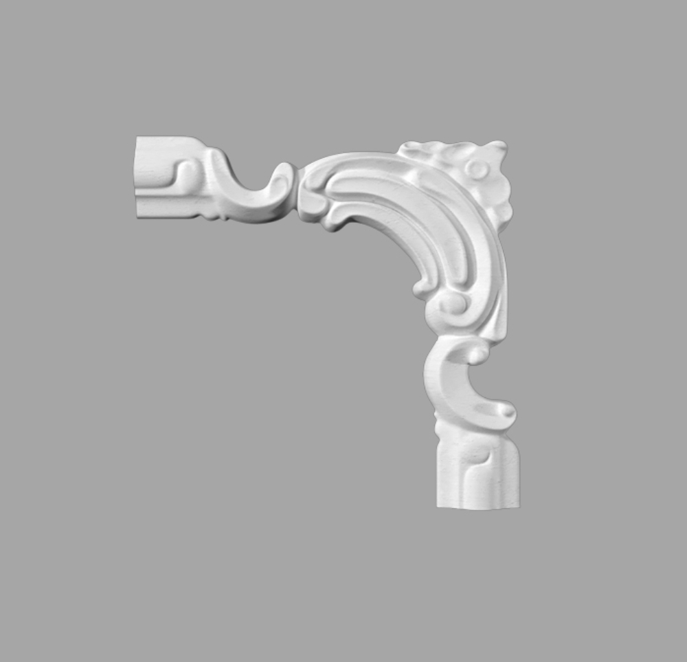 Угловой элемент к молдингу под покраску Decomaster 97012-5 180×180×12